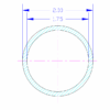 2 in. pole dimensions - size 7'-8" Aluminum Pole 2 in.