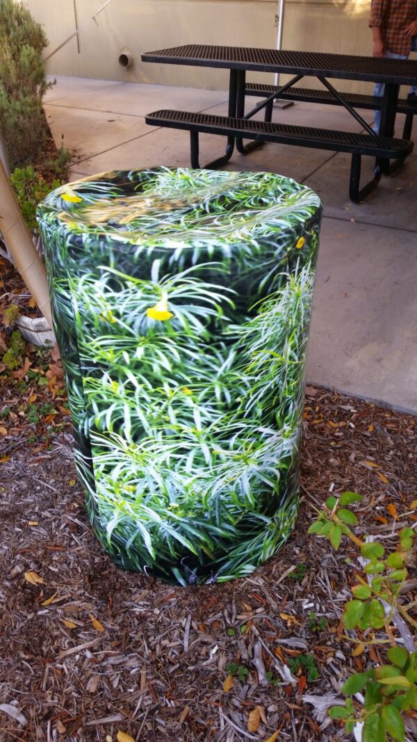 Barrel covers - forest Drum Cover - White, Color, or Full Graphics (Barrel Cover)