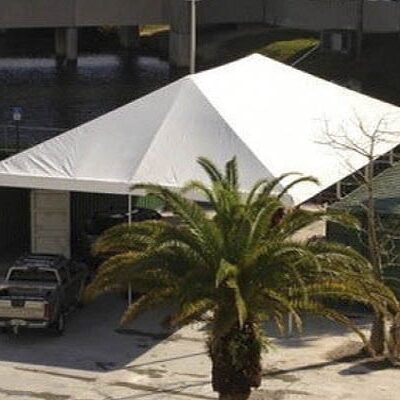 20x40 with 6 legs double tube (D-Tube) flat valance