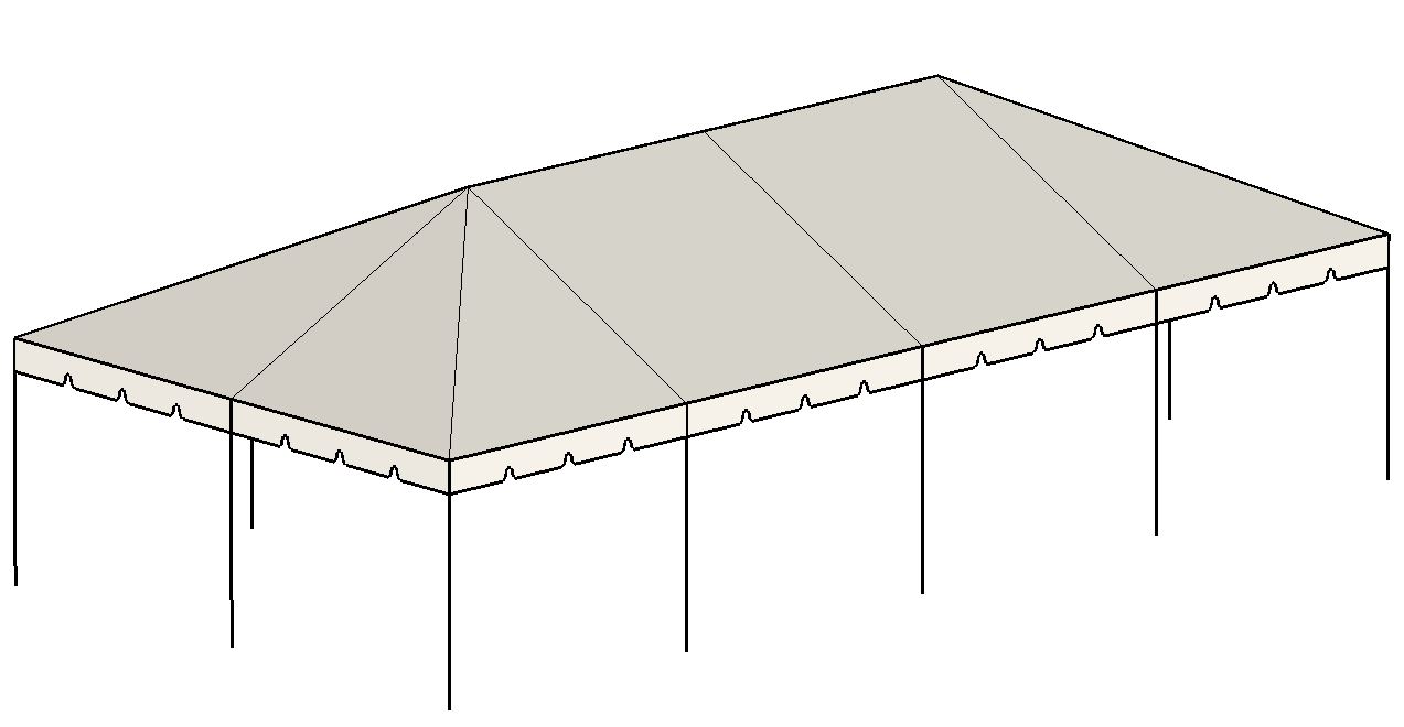 20x40 Complete Frame Tent Central Tent