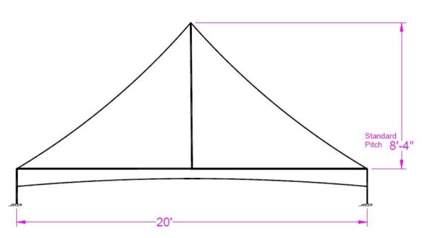 20xQPFrontView 20x30 Quick Peak Tent