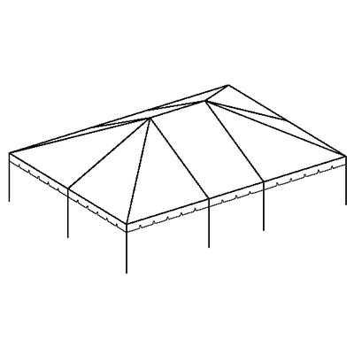 30x40 Complete Frame Tent 2 in. 3 Piece – Central Tent