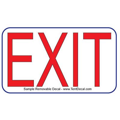 Free - 4 x 7 in. Exit Sign - Removable Decal