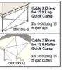 Cable X Brace for Legs or Rafter