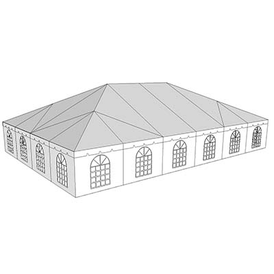 40x60_Tent with Sidewall 10×10 Pop-Up Flag Style Tent
