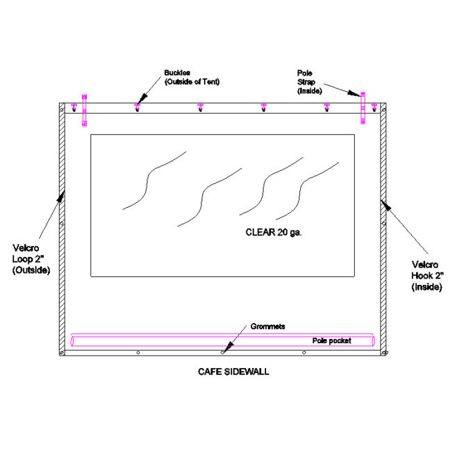 7x10 Tent Sidewall