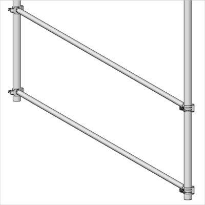 Bally Rail 15 ft Set - Steel QC-A Bally Rail 15 ft Set - Steel QC-A