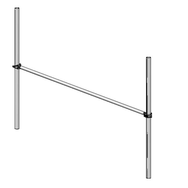 Bally Rail Set Illustration Bally Rail Set 36 in. x 15 ft. Alum. Pole