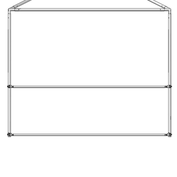 Bally Rail Steel Quick Clamp on Tent -G Bally Rail with Custom Graphics 36 in. x15 ft.