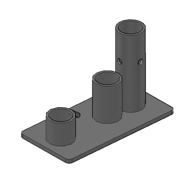 C1011-QD-Base Plate - Tension Double Tube - A