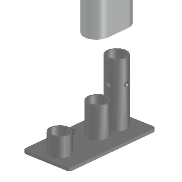 C1011-QD-Base Plate - Tension Double Tube - C