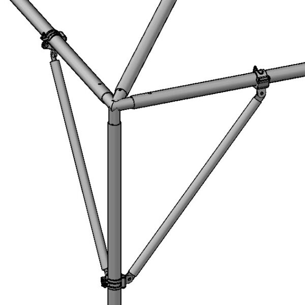 C1022-QC-B Corner Leg Brace 2" Quick Clamp