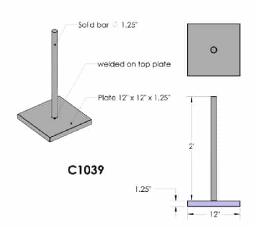 1039 Specialized base plate for backdrop 1039 Specialized base plate for backdrop