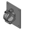 c1278-wall-clamp-plate-quick-clamp-b Wall Clamp Plate for 2 or 2.5 in