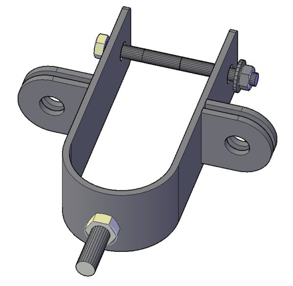 C1562 D-Tube Tee Clamp with two tabs and one stud Cable X Brace for Double Tube Legs - 8' high 10' Span