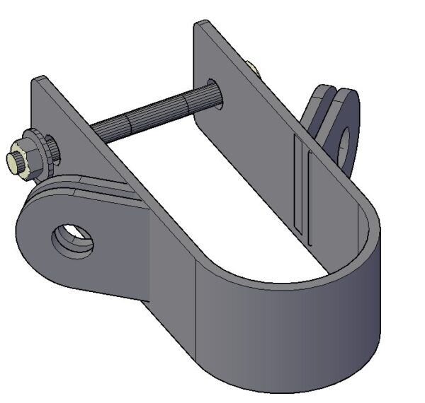 C1563 D-Tube Corner Clamp with Two tabs Cable X Brace for Double Tube Legs - 8' high 10' Span