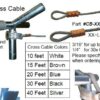 Cross Cable and cable clamps Typical Cross CAble, Cable clamps