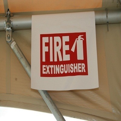 Tent Hang Sign - Fire Extinguisher