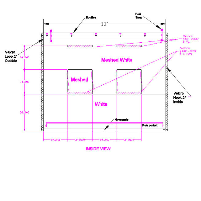 7x10 Tent Sidewall