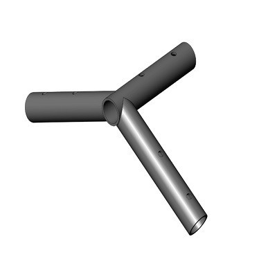 Gable Crown Fittings - No leg - 3 way