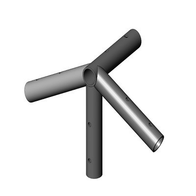 Gable Crown Fittings - With leg - 4 way