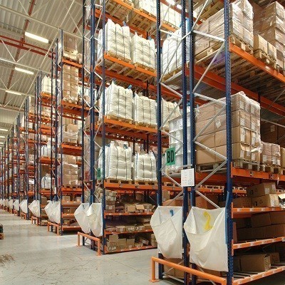 Pallet Racks Storing Tent Equipment