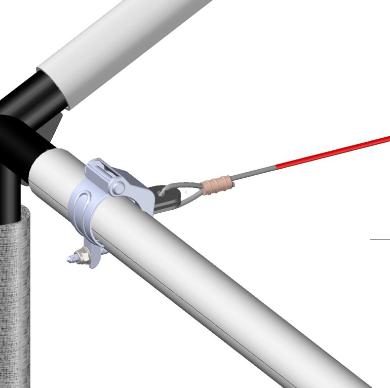 Perimeter Clamp-Cable for tent stablization or inner wall