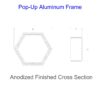 Popup Aluminum Frame Cross Section 10x10 Commercial Pop-Up Top and Frame
