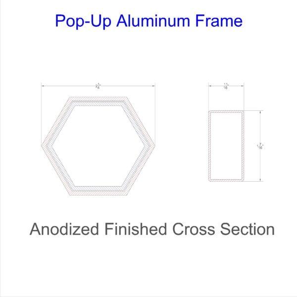Popup Aluminum Frame Cross Section 10x10 Commercial Pop-Up Top and Frame