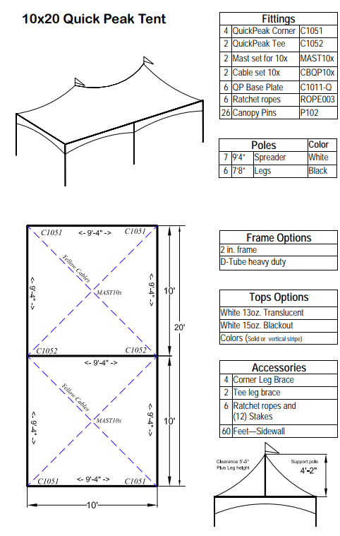 10x20 Quick Peak Tent overview Catalog 10x20 Quick Peak Tent overview Catalog