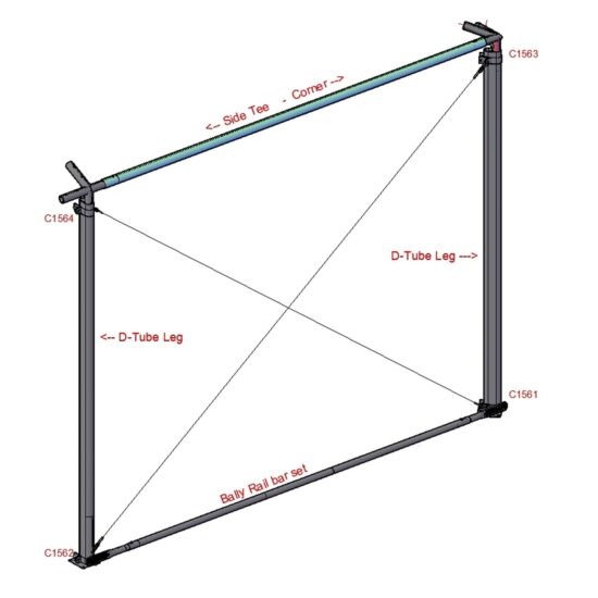 X Brace D-Tube -A