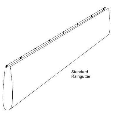 Rain gutter Standard Style 10 - 40 feet