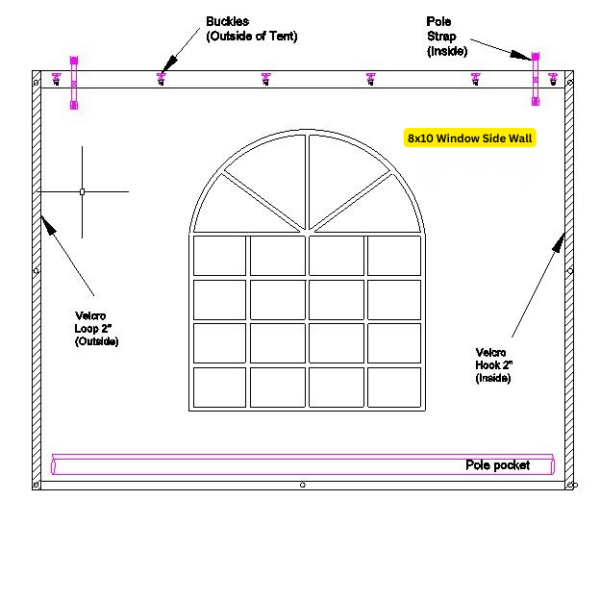 8x10 Window Side Wall Sidewall 8x10