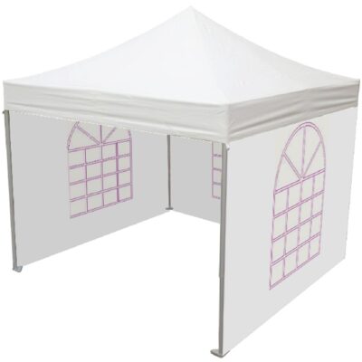 Popup with 3 sided sidewalls 10×10 Pop-Up Flag Style Tent
