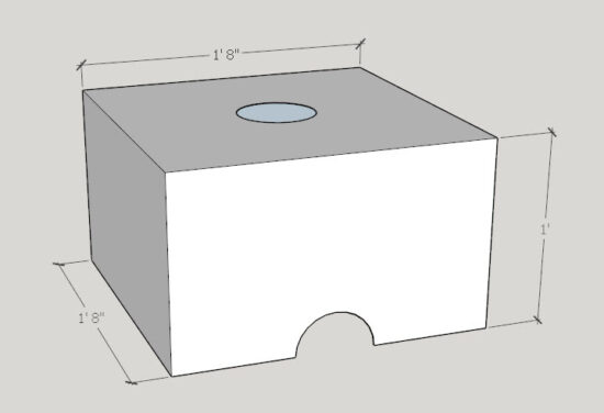 Block Cover 20 x 20 x 12 in. Block and Roll Style