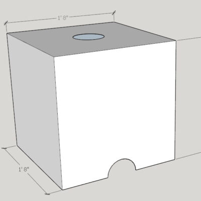 20x20x20 Block And Roll Concrete cover