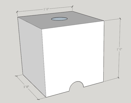 Block Cover 20 x 20 x 22 in. Block and Roll Style