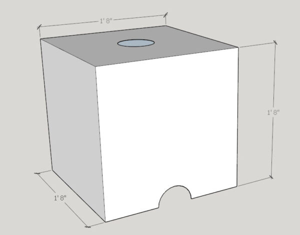20x20x20 Block And Roll Concrete cover