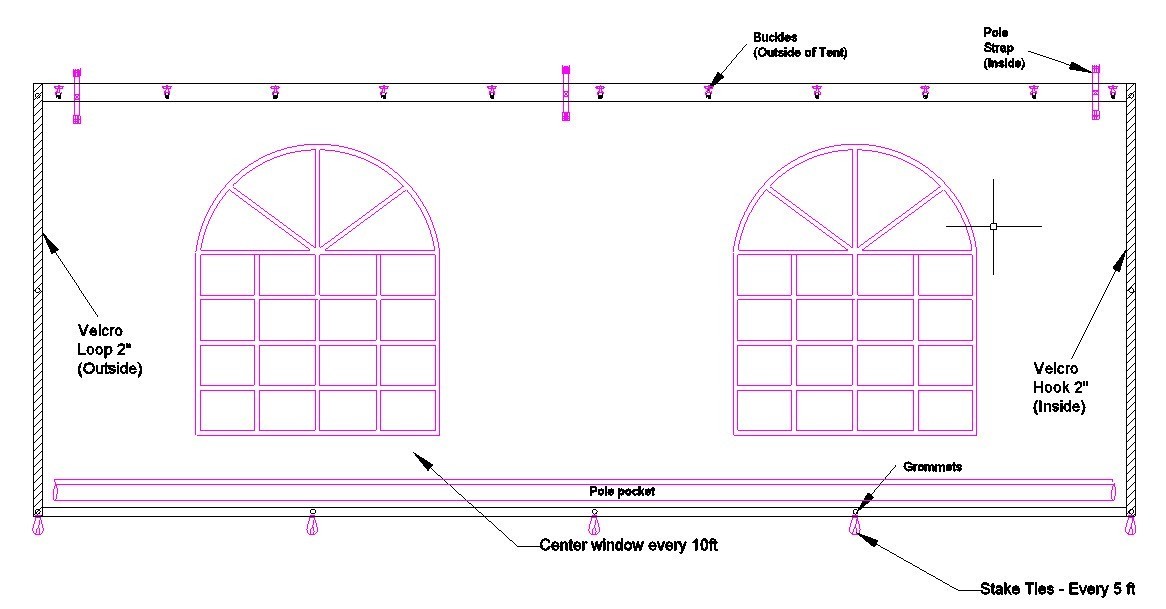 Sewable Keder Rail Track 48 White