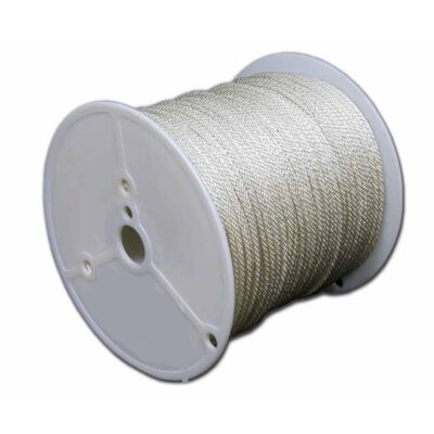 Rope 3-16 in Sidewall Rope Braided White 3/16" 1,000 Ft