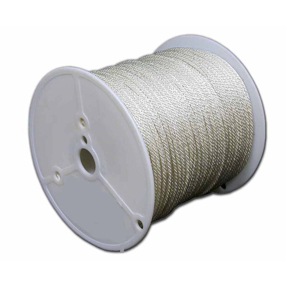 Sidewall Rope Braided White 3/16 1,000 Ft