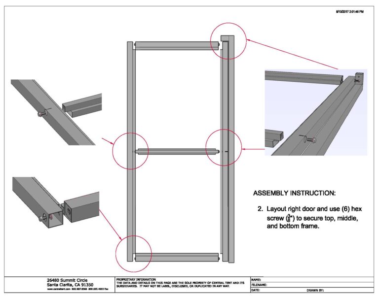 Tent Door 3ft Single Door Central Tent