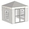 10x10 Standard with door sidewall 10x10 Standard Hip End Frame Tent