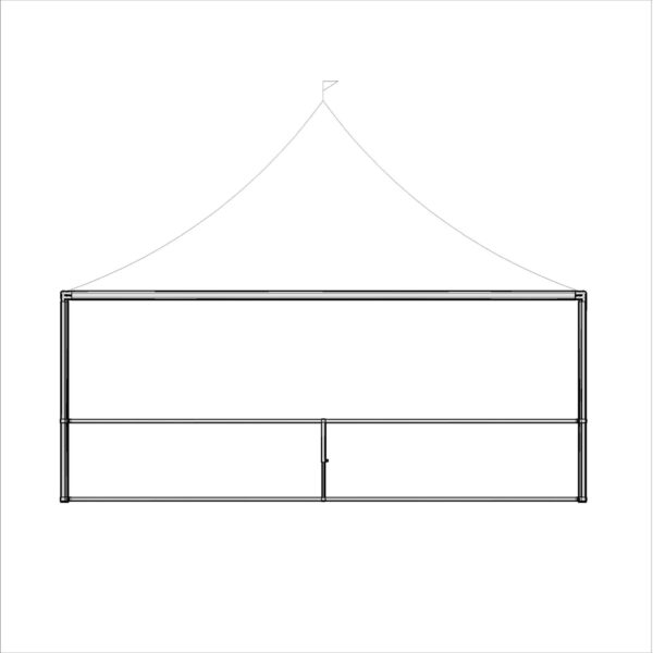 Bally Rail 20 ft Set - D Steel QC-Assy A Bally Rail Set 36 in. x 20 ft. Steel Pole D-Tube Slide Clamp