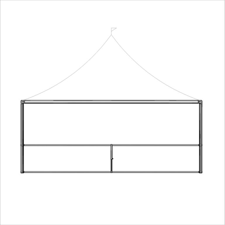 Bally Rail Set 36 in. x 20 ft. Steel Pole D-Tube Slide Clamp - Image 5
