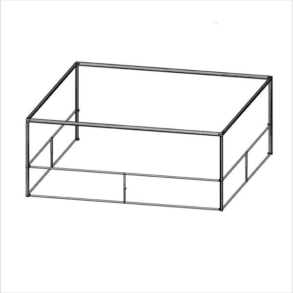 Bally Rail 20 ft Set - D Steel QC-Assy B Bally Rail Set 36 in. x 20 ft. Steel Pole D-Tube Slide Clamp