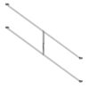 Bally Rail 20 ft Set - D Steel QC-B Set Bally Rail Set 36 in. x 20 ft. Steel Pole D-Tube Slide Clamp