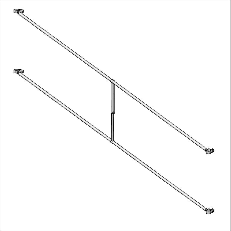 Bally Rail Set 36 in. x 20 ft. Steel Pole D-Tube Slide Clamp - Image 4