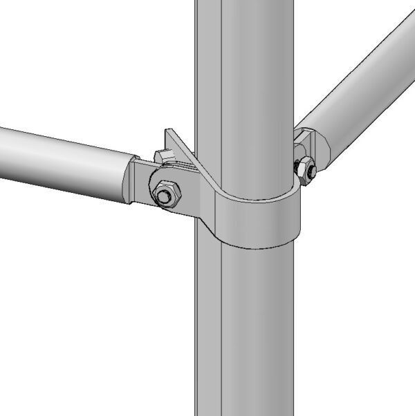 C1134-CD Double Tube Corner Clamp C Double Tube Corner Two Tab Screw Style