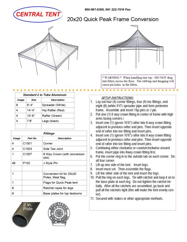 20x20 Quick Peak Conversion